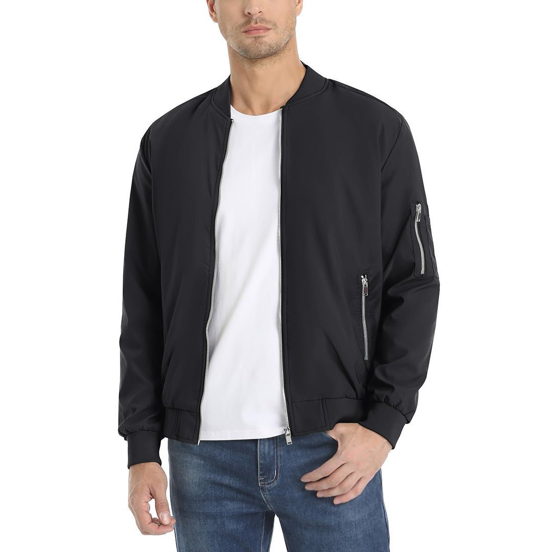 Vintage Bomber Flight Jacket Zip-Pocket