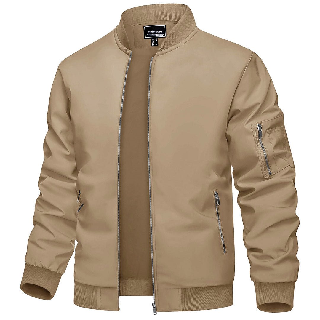 Vintage Bomber Flight Jacket Zip-Pocket
