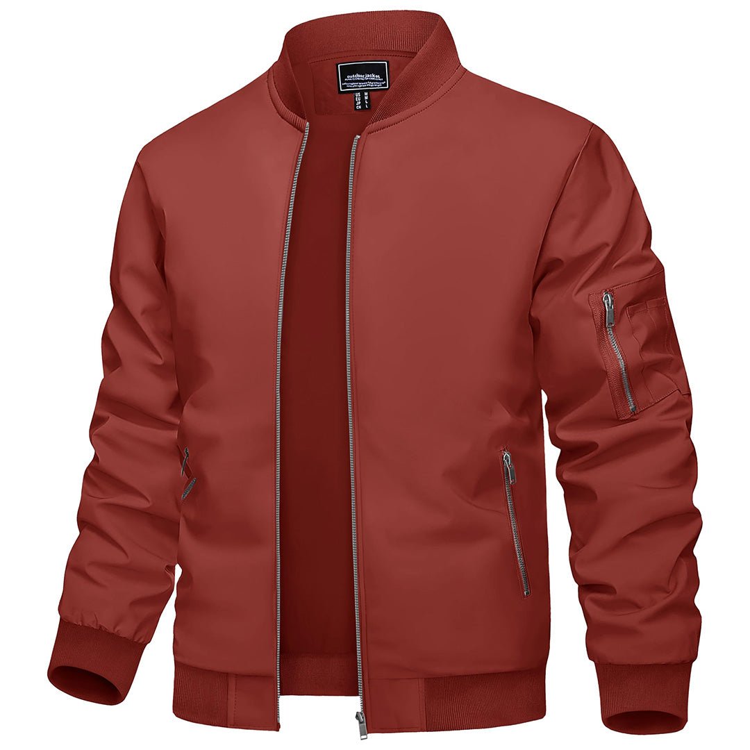 Vintage Bomber Flight Jacket Zip-Pocket