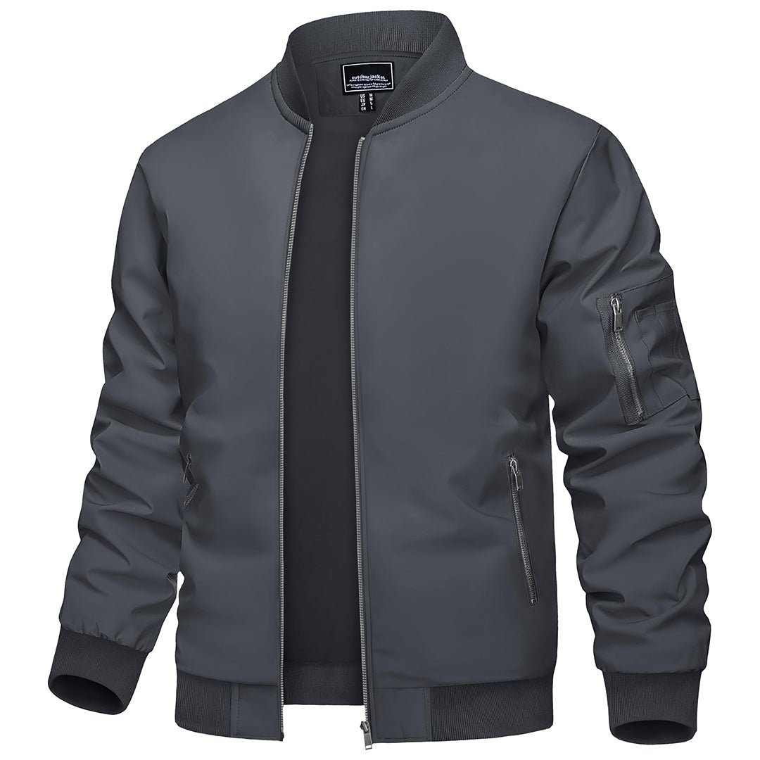Vintage Bomber Flight Jacket Zip-Pocket