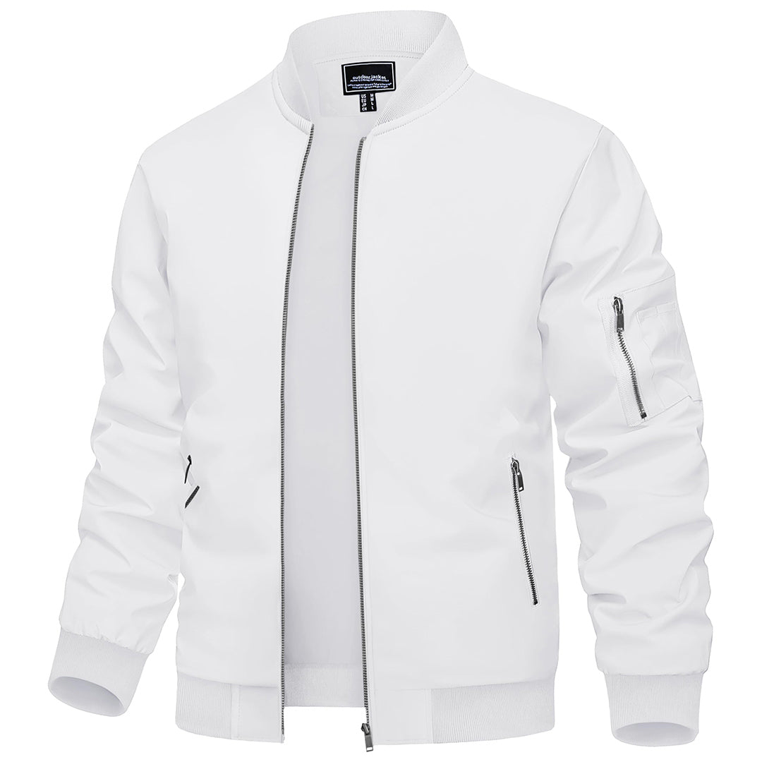 Vintage Bomber Flight Jacket Zip-Pocket