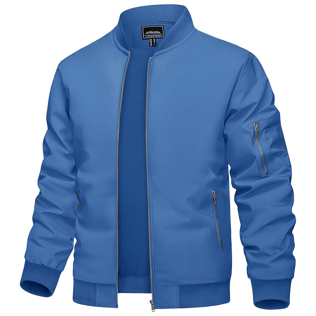 Vintage Bomber Flight Jacket Zip-Pocket