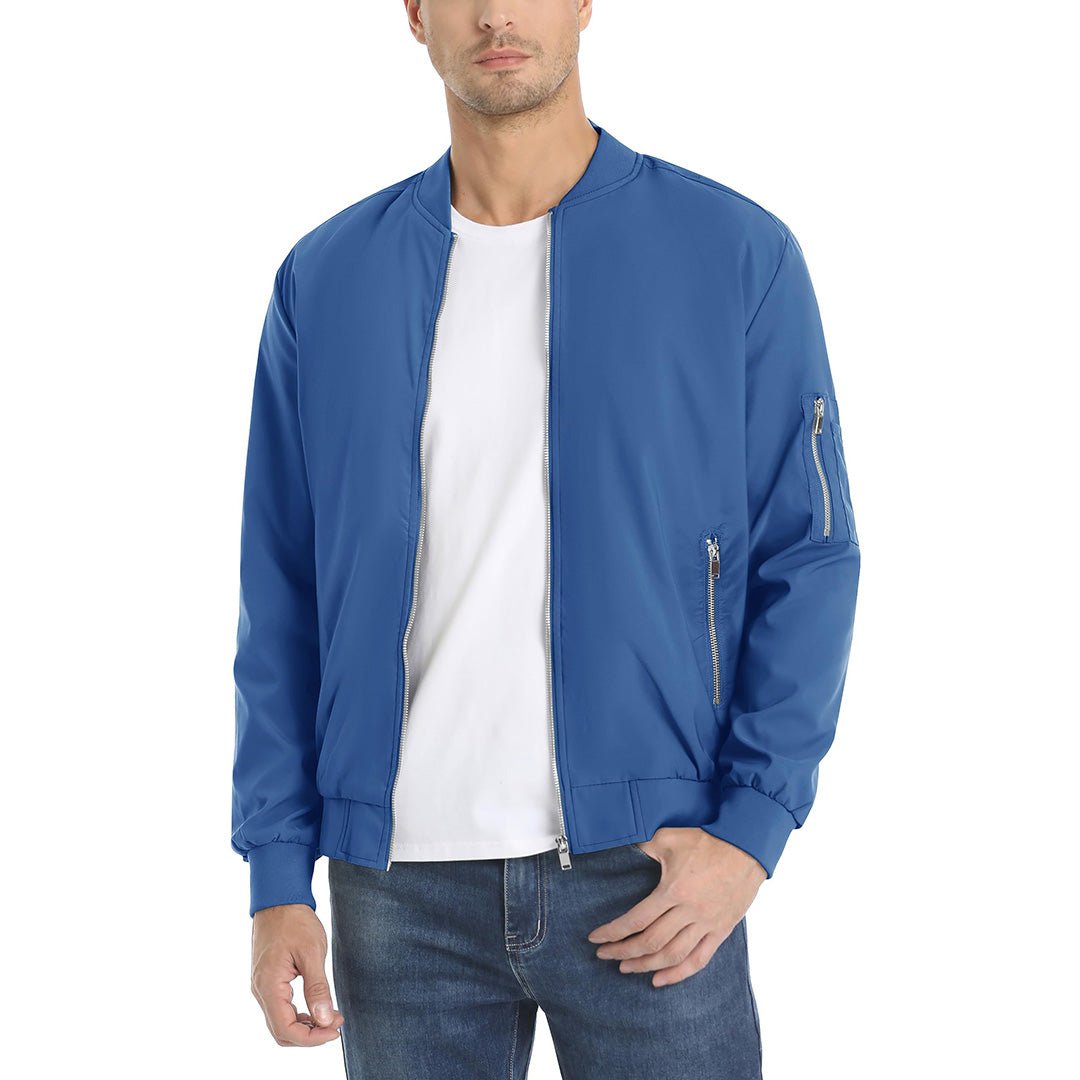 Vintage Bomber Flight Jacket Zip-Pocket