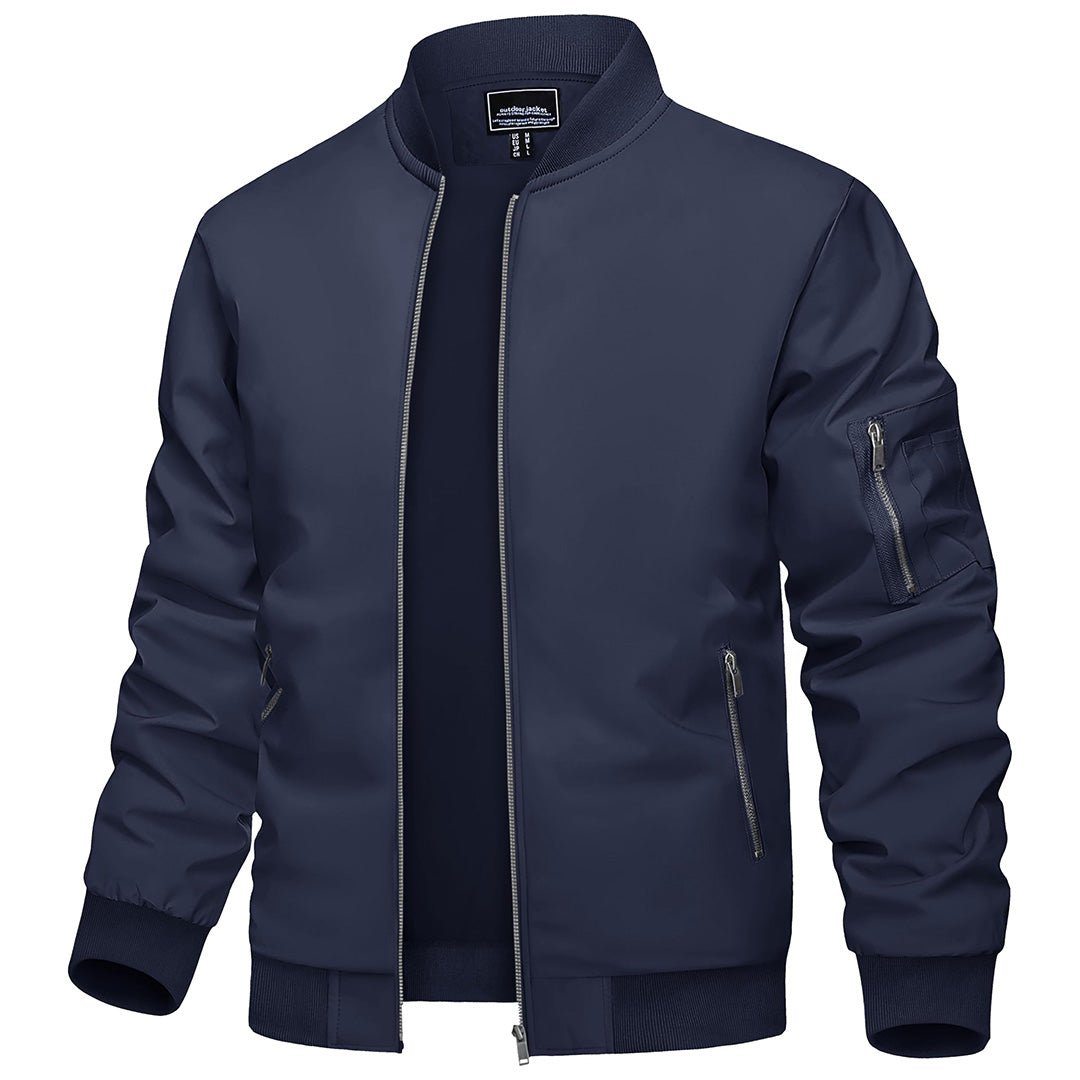 Vintage Bomber Flight Jacket Zip-Pocket