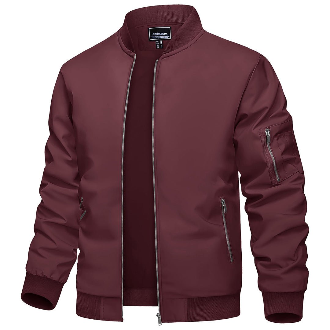 Vintage Bomber Flight Jacket Zip-Pocket