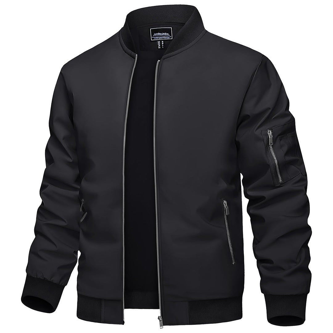 Vintage Bomber Flight Jacket Zip-Pocket