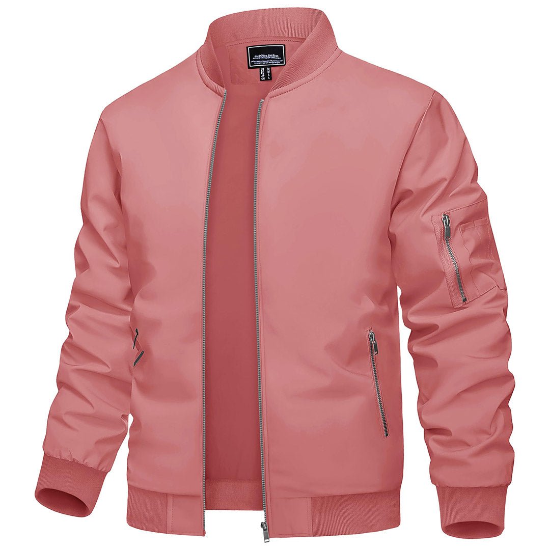 Vintage Bomber Flight Jacket Zip-Pocket