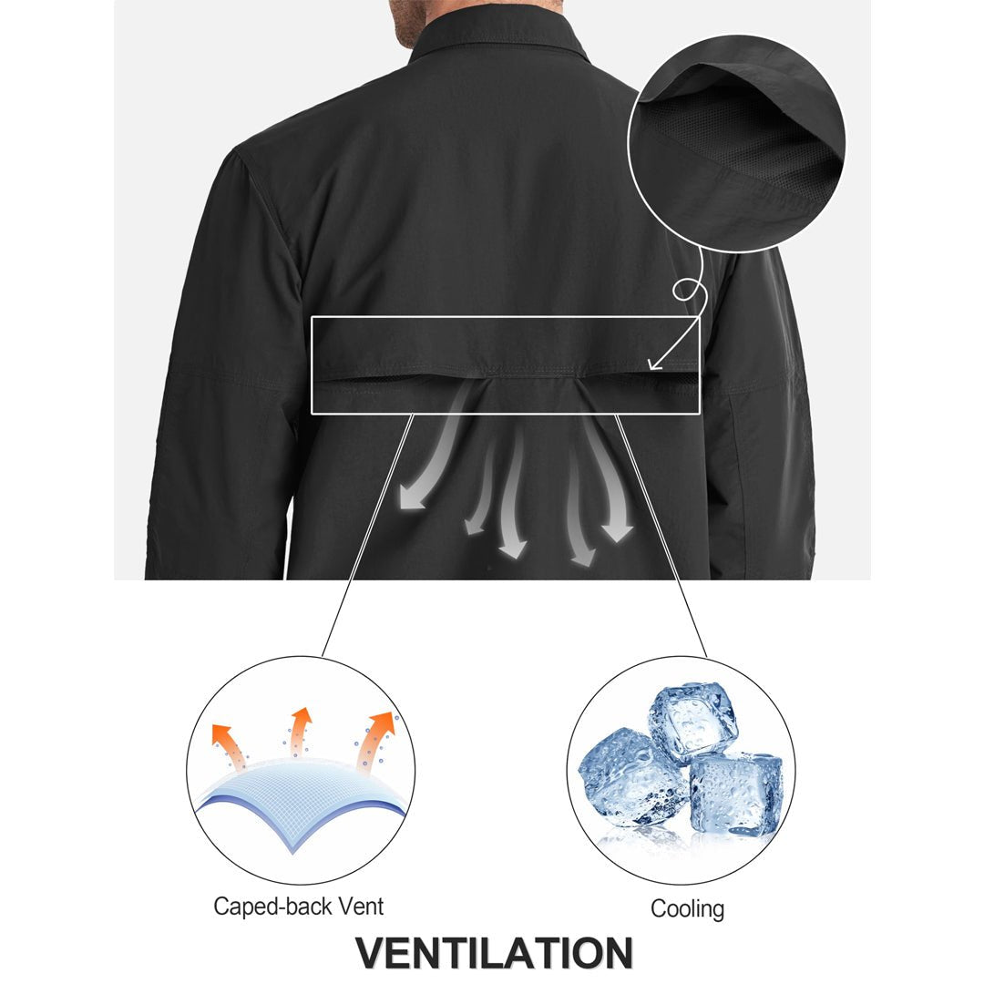 Men's Breathable Quick Dry Long Sleeve Shirts-Men's tops-Calvin Hart-Black-S-Calvin Hart