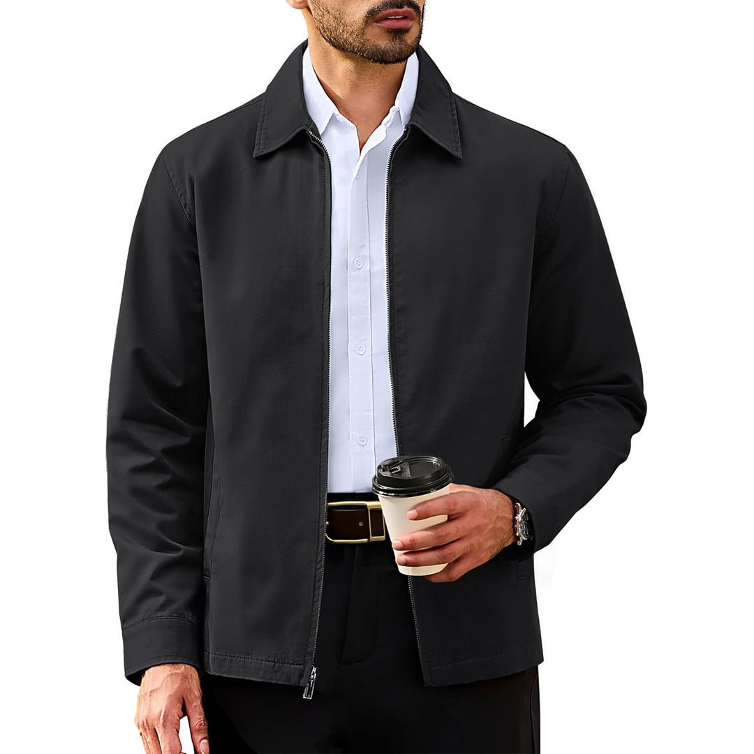 Cotton Windbreaker Full Zip Lightweight Jacket