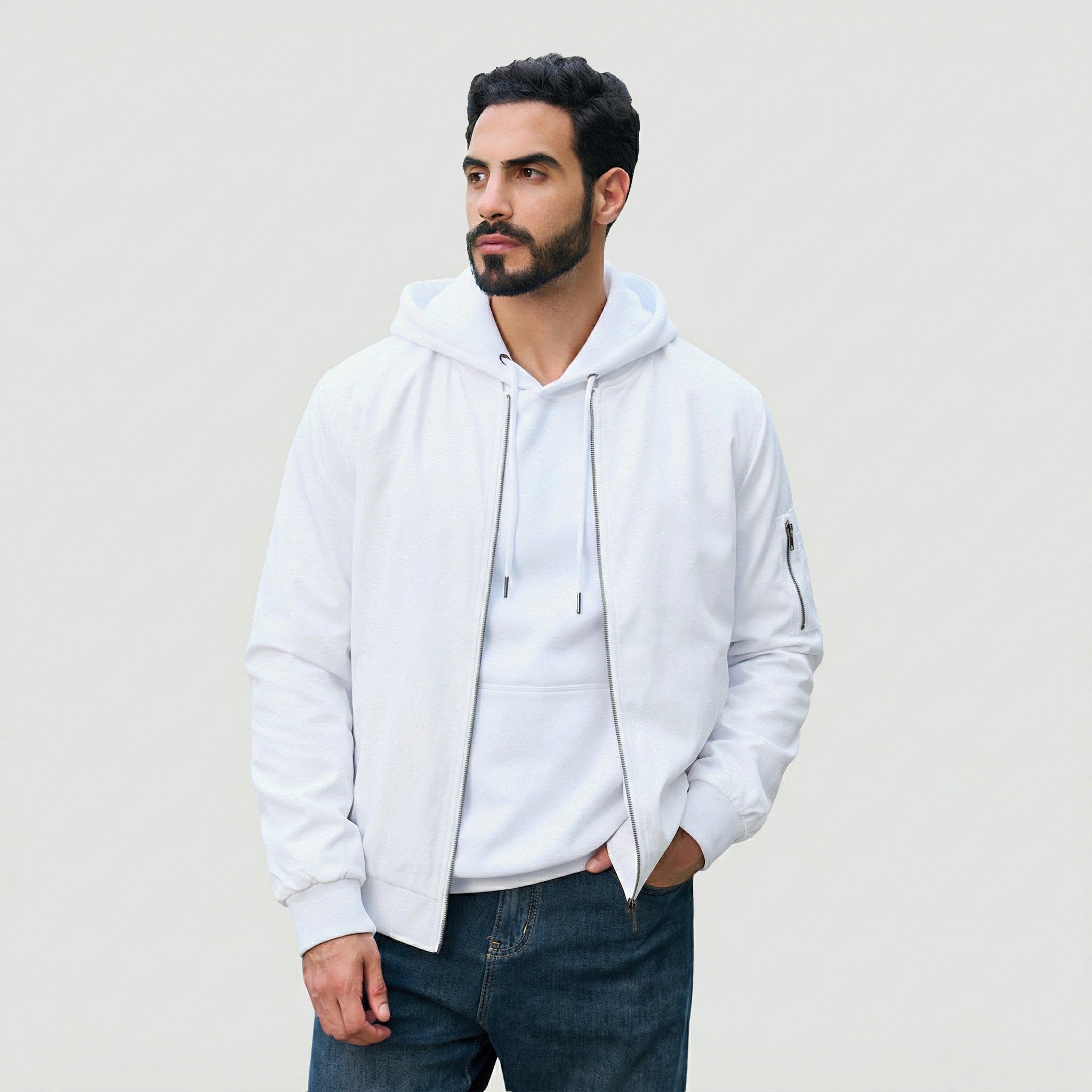 Men's Lightweight Bomber Jacket Casual Windbreaker
