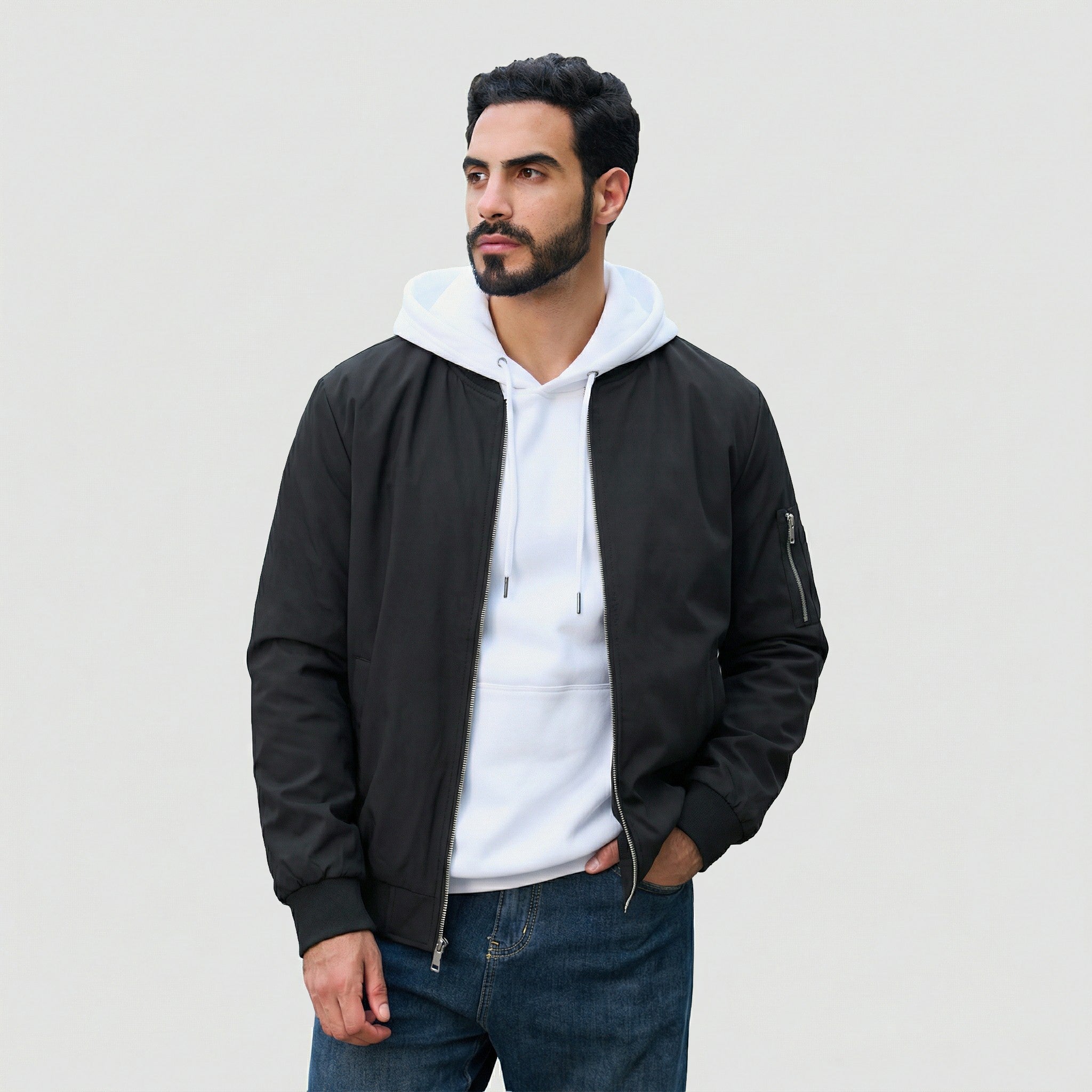 Men's Lightweight Bomber Jacket Casual Windbreaker
