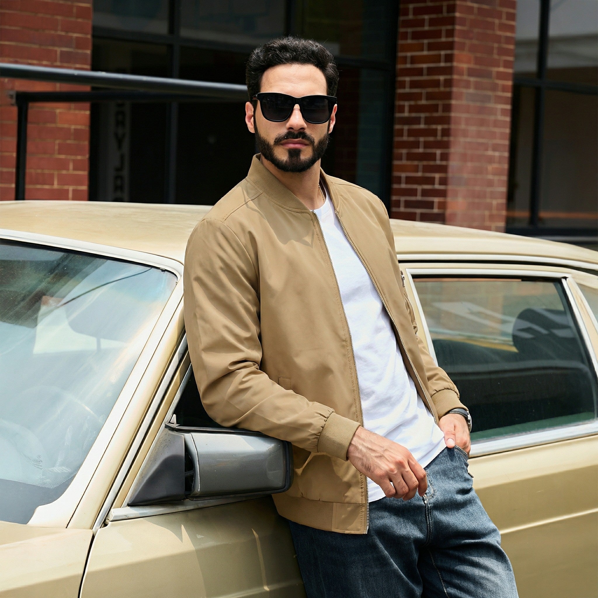 Men's Lightweight Bomber Jacket Casual Windbreaker