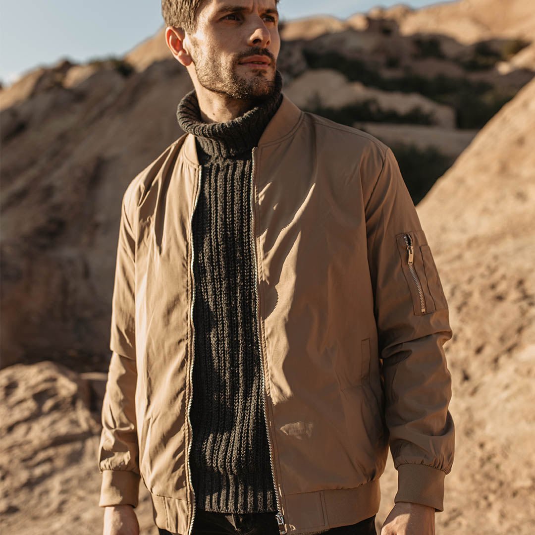 Men's Lightweight Bomber Jacket Casual Windbreaker