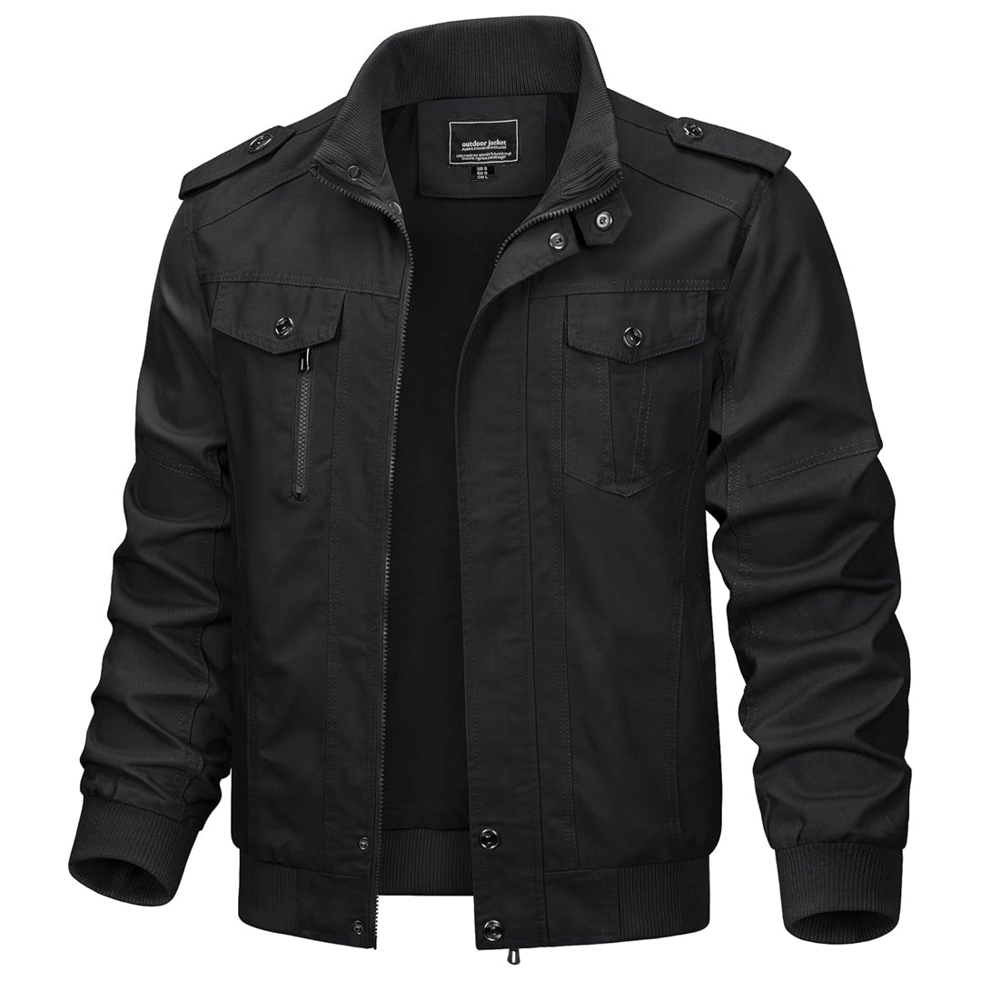 Men's Lightweight Casual Cotton Cargo Jacket