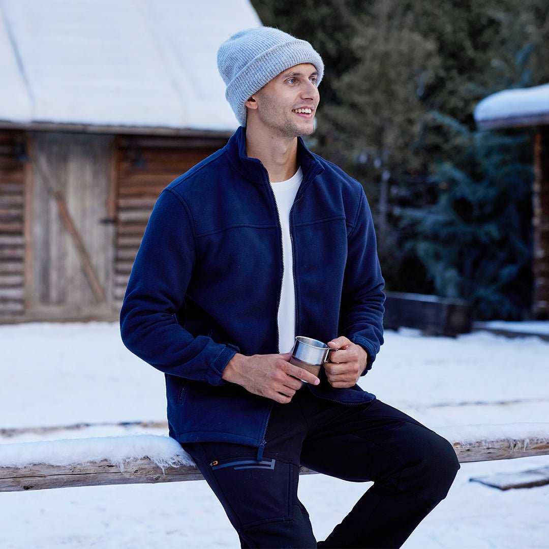 Men's Lightweight Full Zip Casual Fleece Jacket