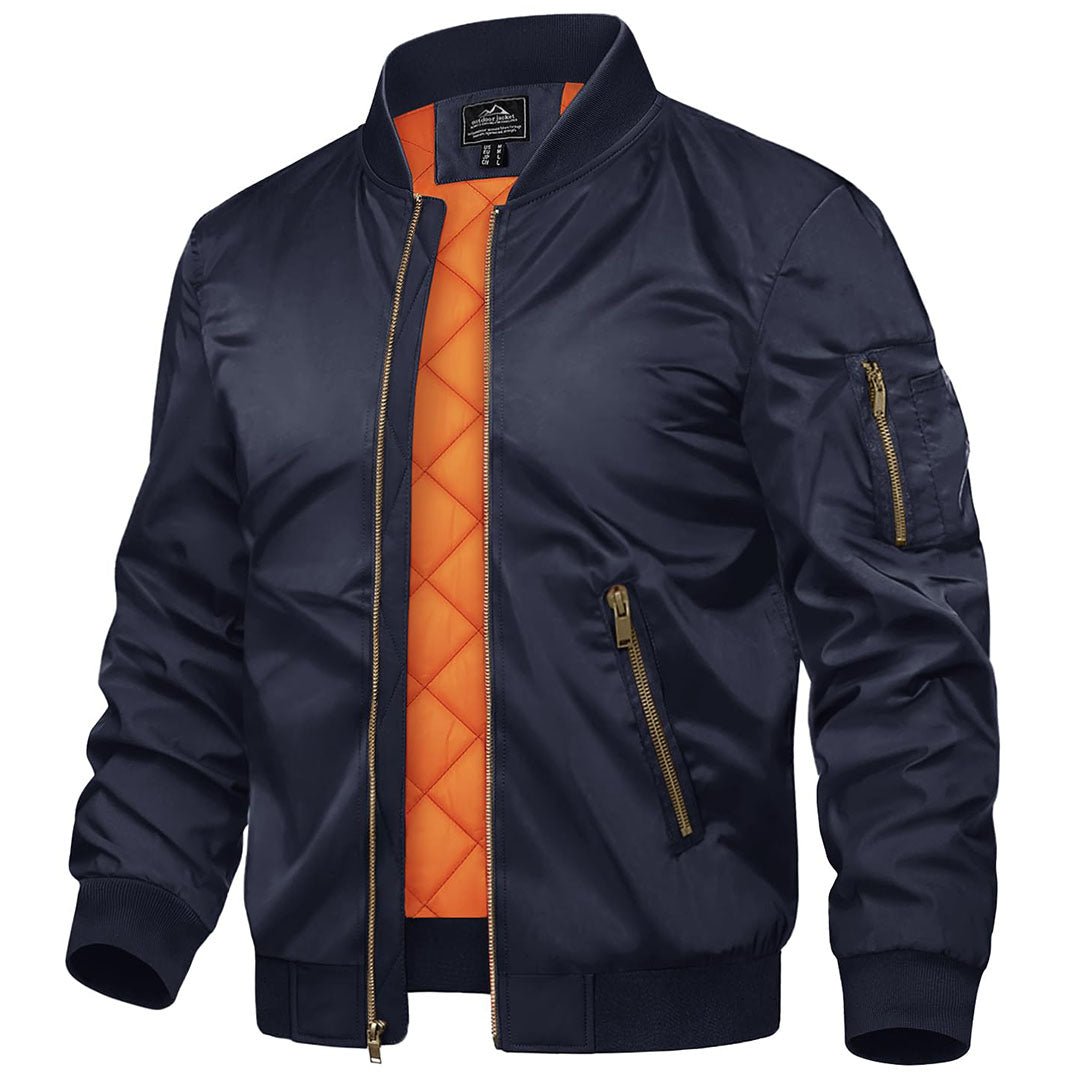 Vintage Bomber Jacket Padded Lined Coat