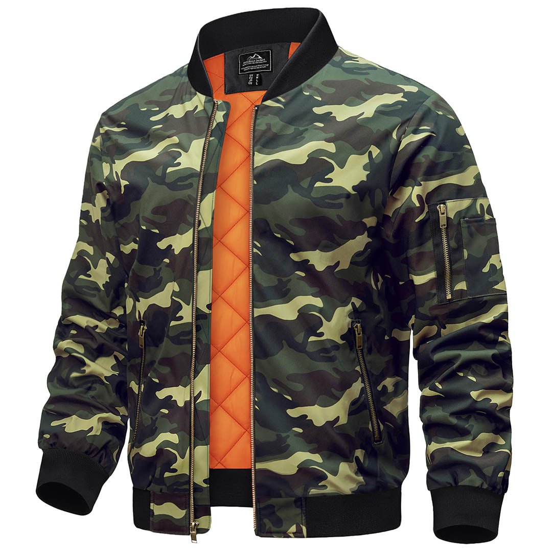 Vintage Bomber Jacket Padded Lined Coat