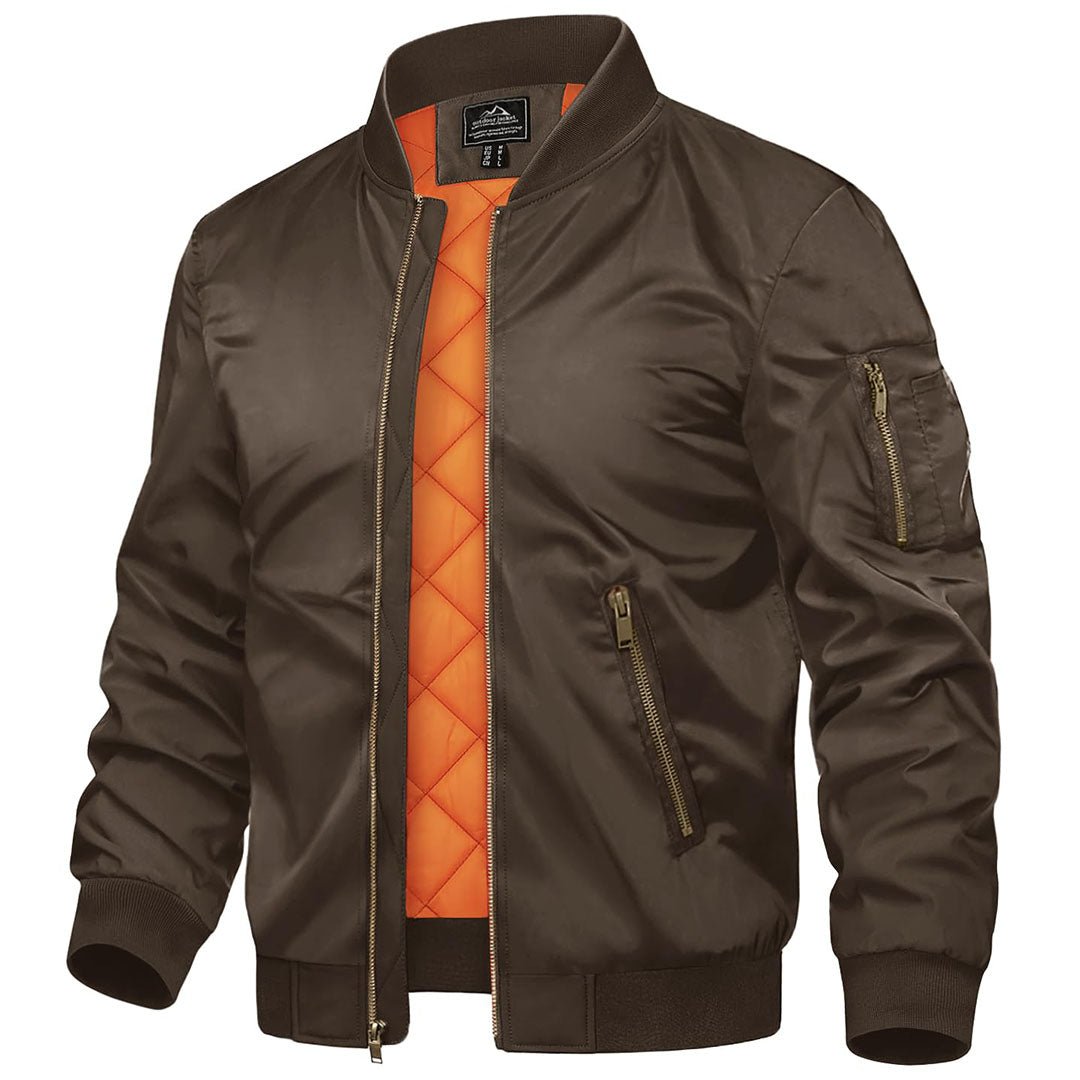 Vintage Bomber Jacket Padded Lined Coat
