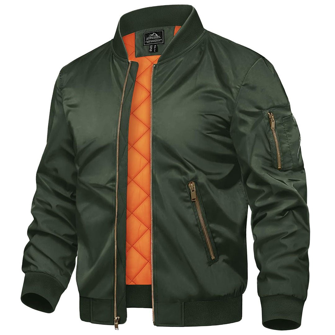 Vintage Bomber Jacket Padded Lined Coat
