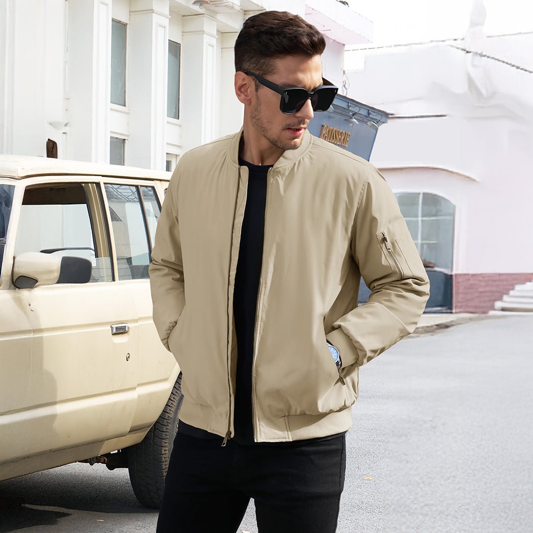 Vintage Bomber Jacket Padded Lined Coat