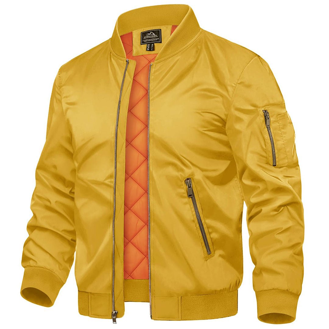 Vintage Bomber Jacket Padded Lined Coat