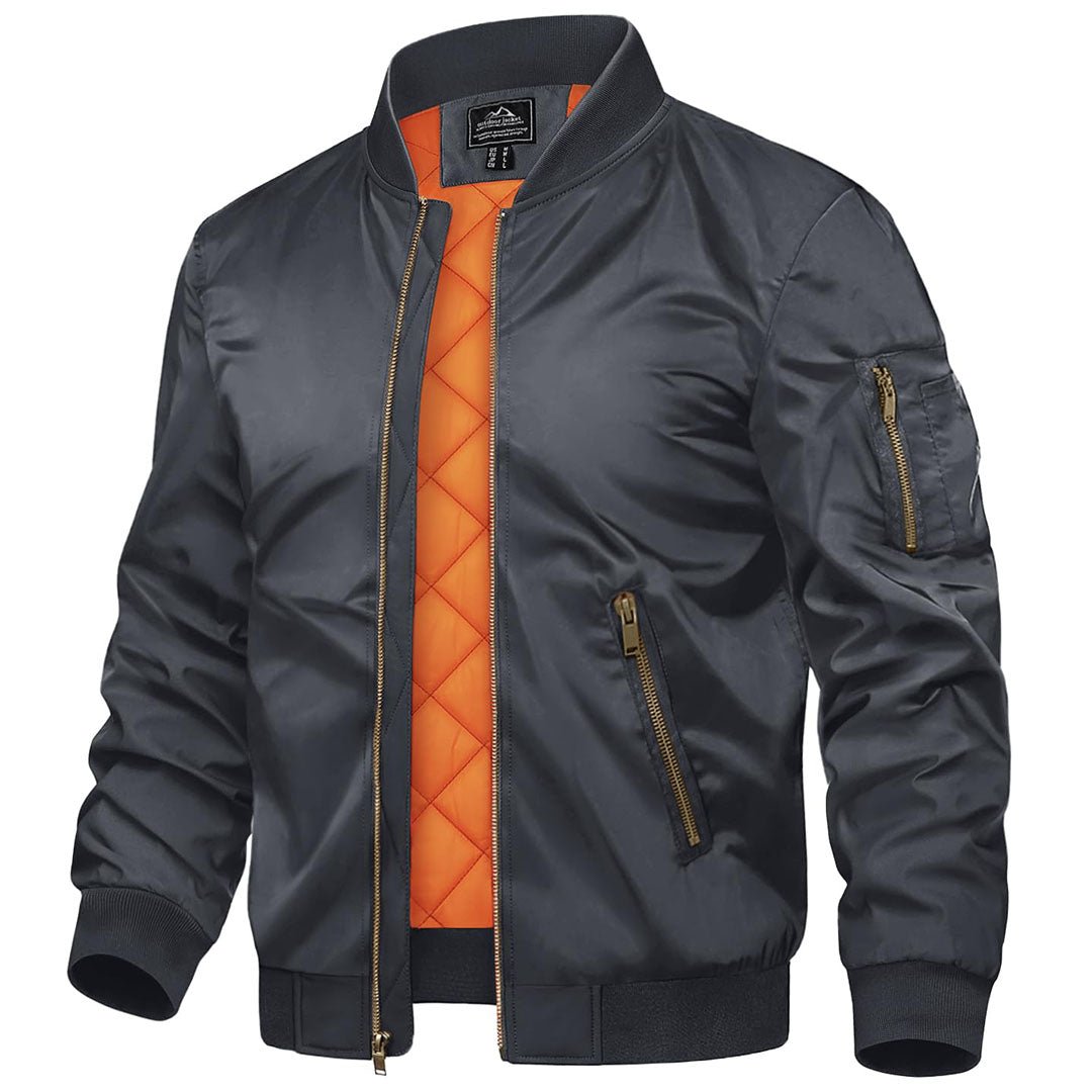 Vintage Bomber Jacket Padded Lined Coat