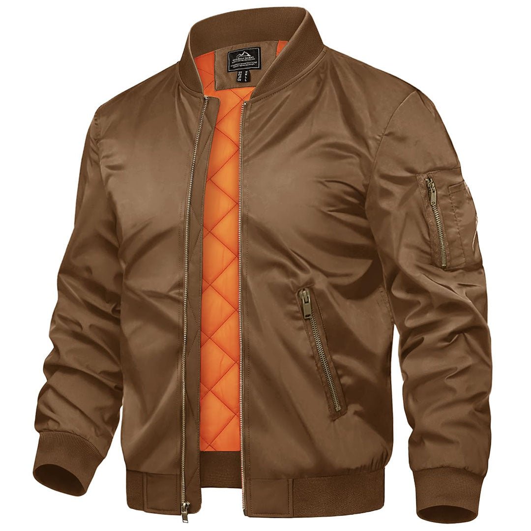 Vintage Bomber Jacket Padded Lined Coat