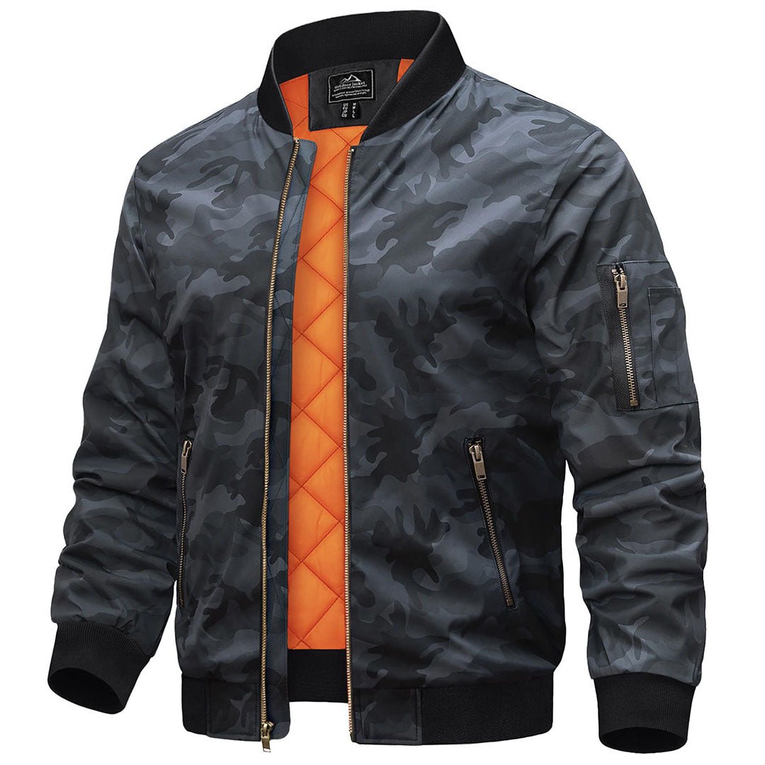 Vintage Bomber Jacket Padded Lined Coat