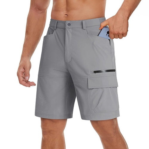 Calvin Hart Utility Cargo Shorts Quick Drying-Men's Shorts-Calvin Hart-Light Grey-30-Calvin Hart