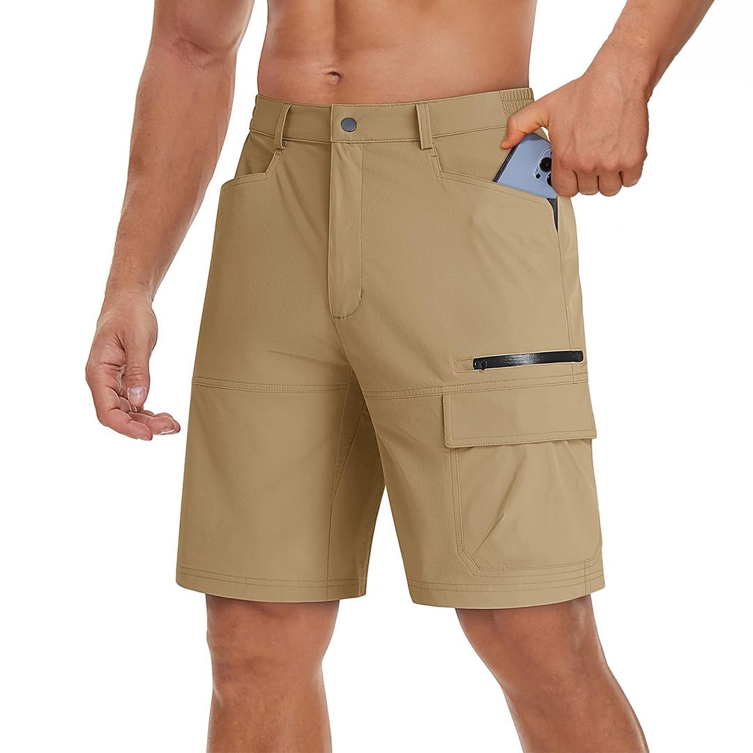 Calvin Hart Utility Cargo Shorts Quick Drying-Men's Shorts-Calvin Hart-Khaki-30-Calvin Hart