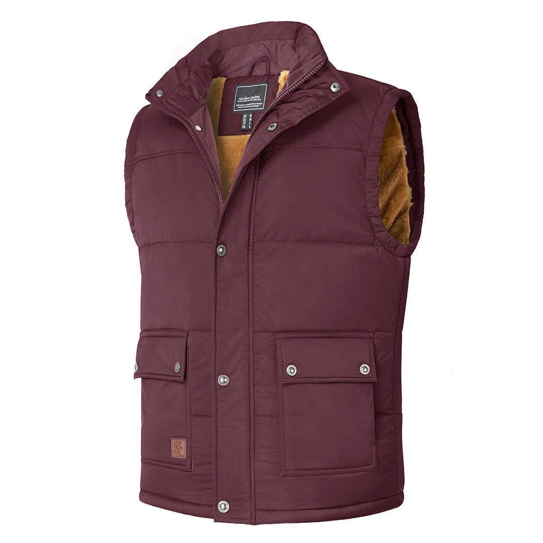 Men's Outerwear Vests with Fleece Liner Hiking Jacket