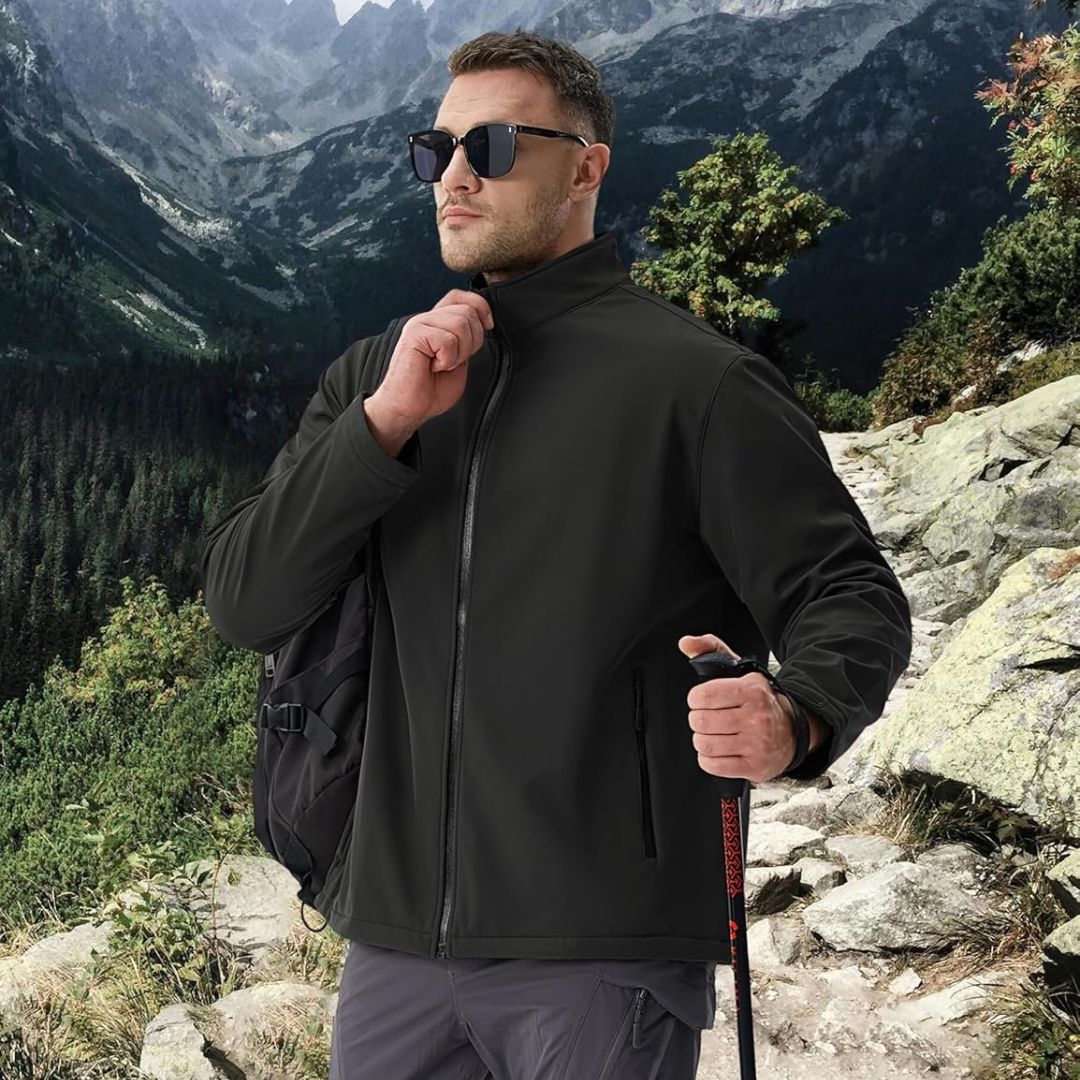 Men's Softshell Windproof Waterproof Coats Hiking Jackets