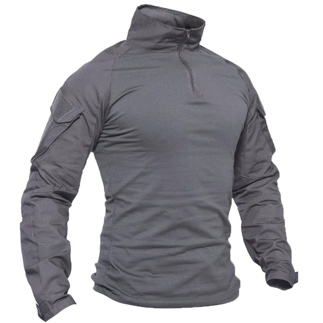 Men's Tactical Military Long Sleeves Shirt-Men's tops-Calvin Hart-Light Grey-S-Calvin Hart