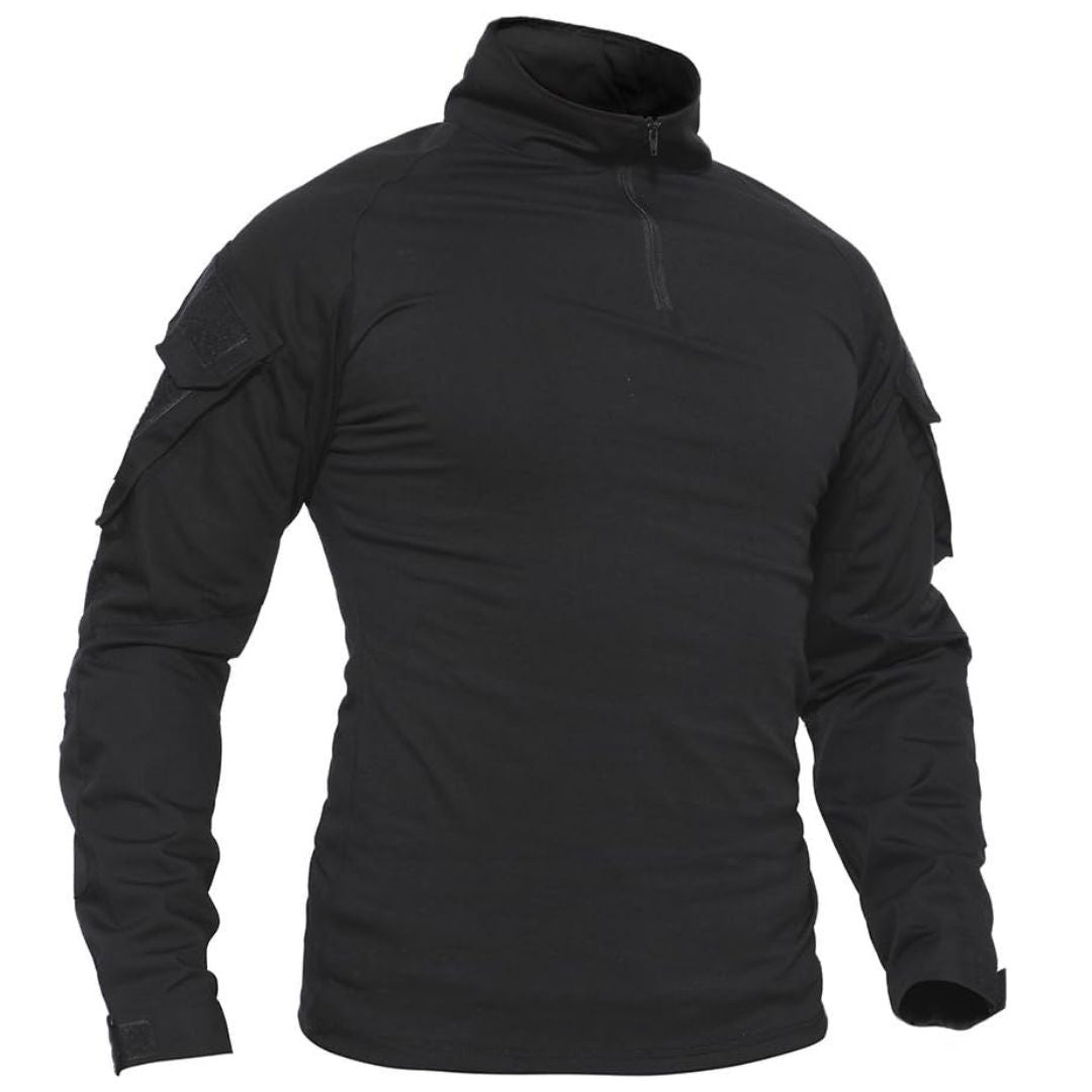 Men's Tactical Military Long Sleeves Shirt-Men's tops-Calvin Hart-Black-S-Calvin Hart