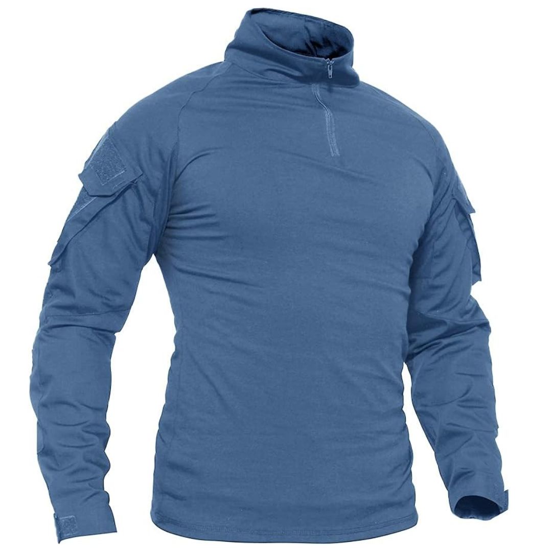 Men's Tactical Military Long Sleeves Shirt-Men's tops-Calvin Hart-Blue Grey-S-Calvin Hart