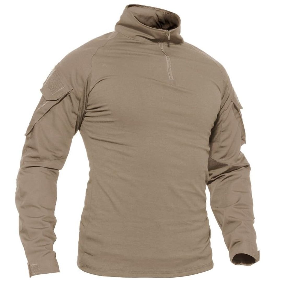 Men's Tactical Military Long Sleeves Shirt-Men's tops-Calvin Hart-Dark Khaki-S-Calvin Hart