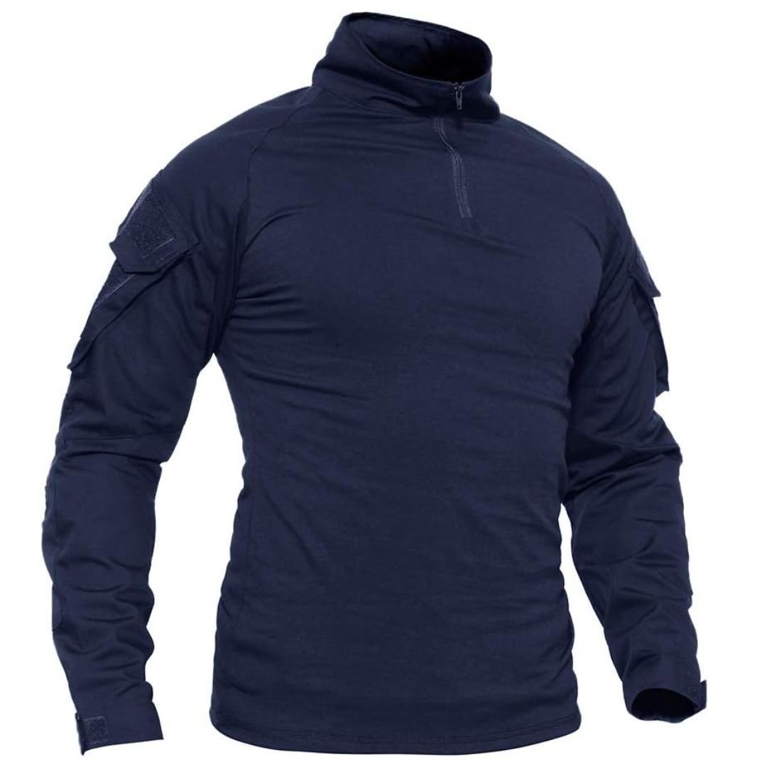 Men's Tactical Military Long Sleeves Shirt-Men's tops-Calvin Hart-Navy-S-Calvin Hart