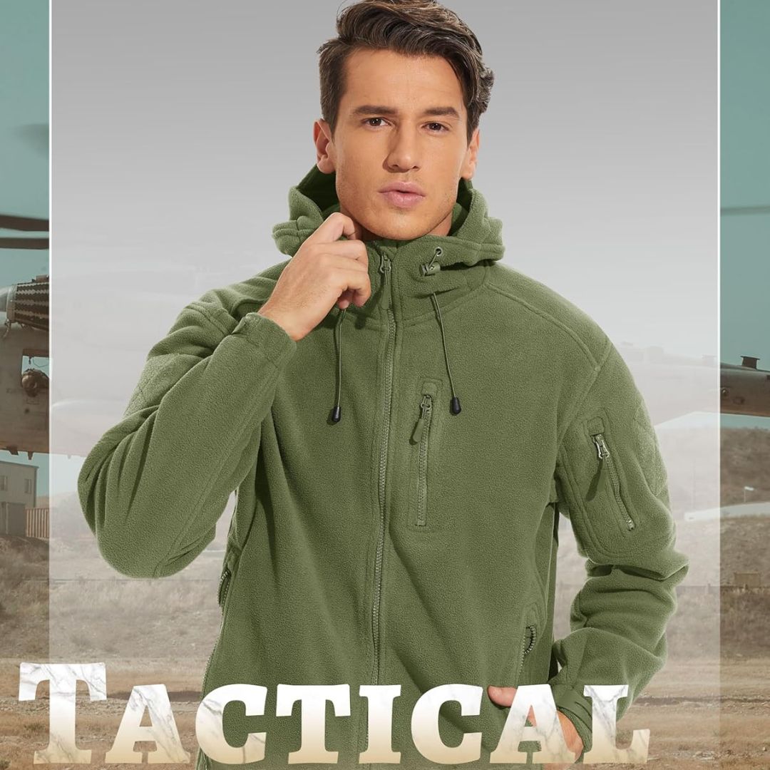 Men's Tactical Fleece Jacket Hoodie Winter Down Jackets