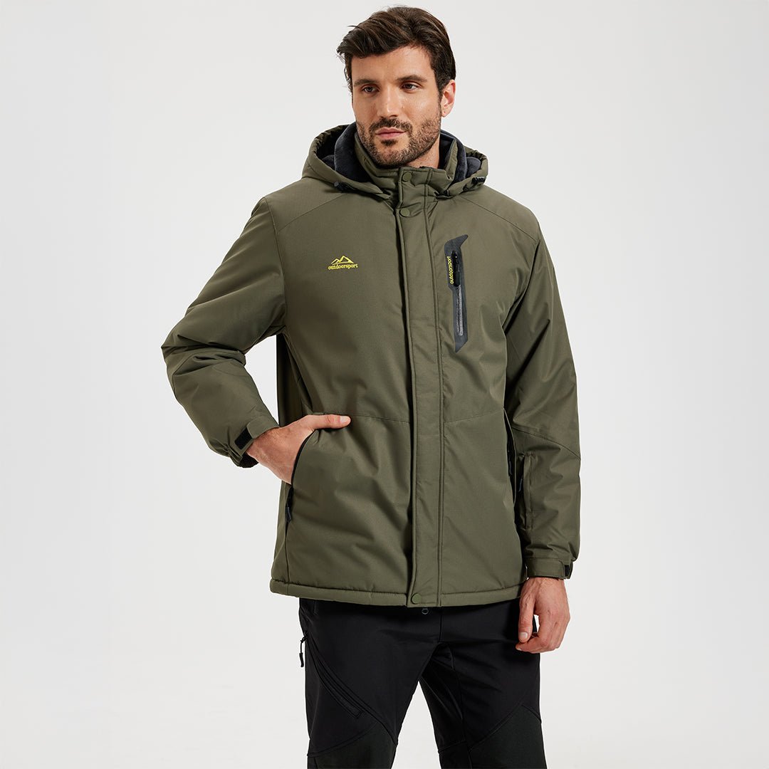 Waterproof Ski Parka Jacket Warm Fleece Lined
