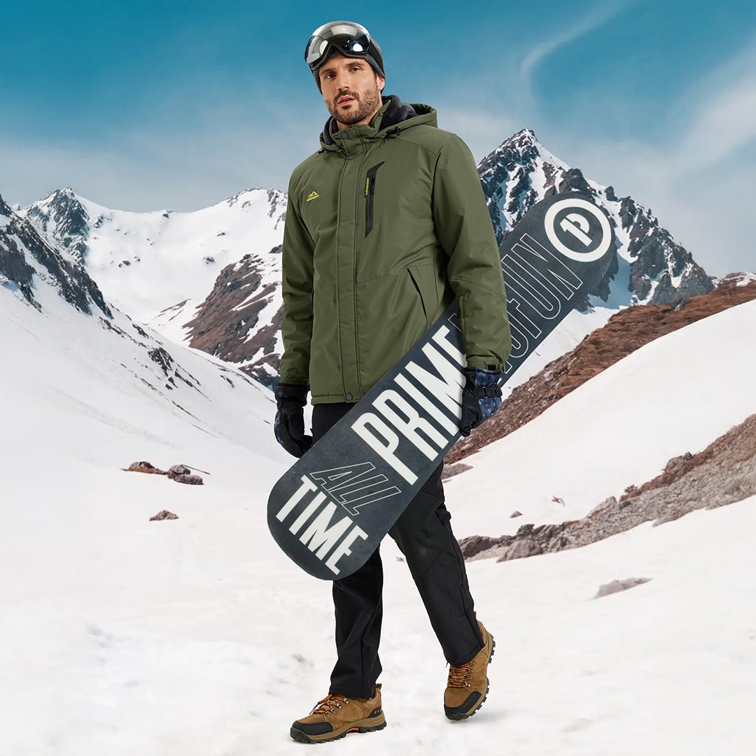 Waterproof Ski Parka Jacket Warm Fleece Lined