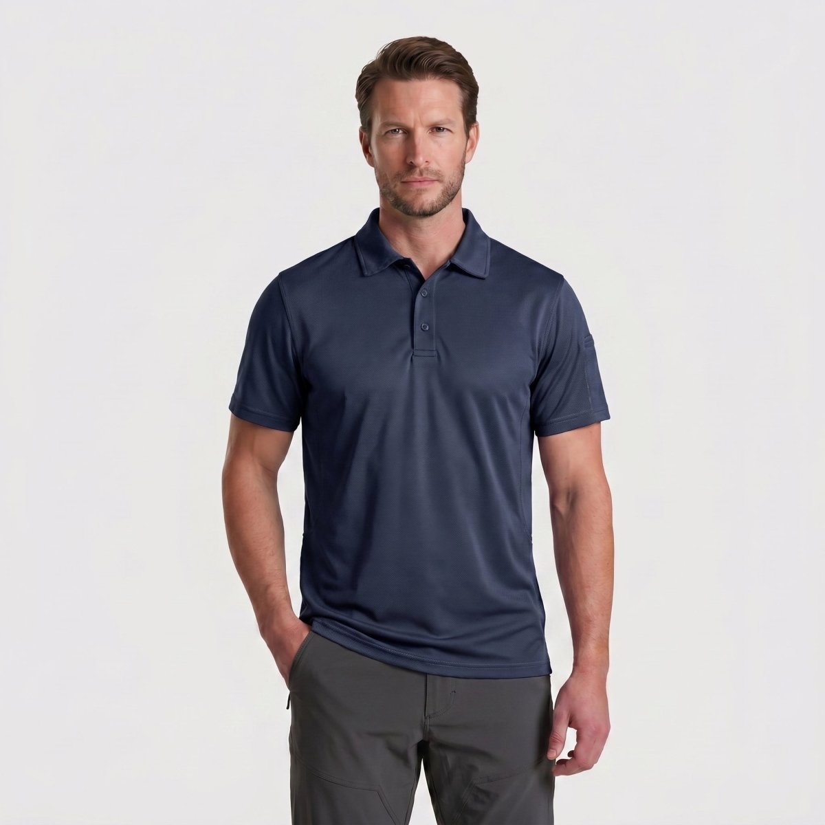 Quick Dry Tactical Polo Top Short Sleeve Shirt-Men's tops-Calvin Hart-Navy-S-Calvin Hart