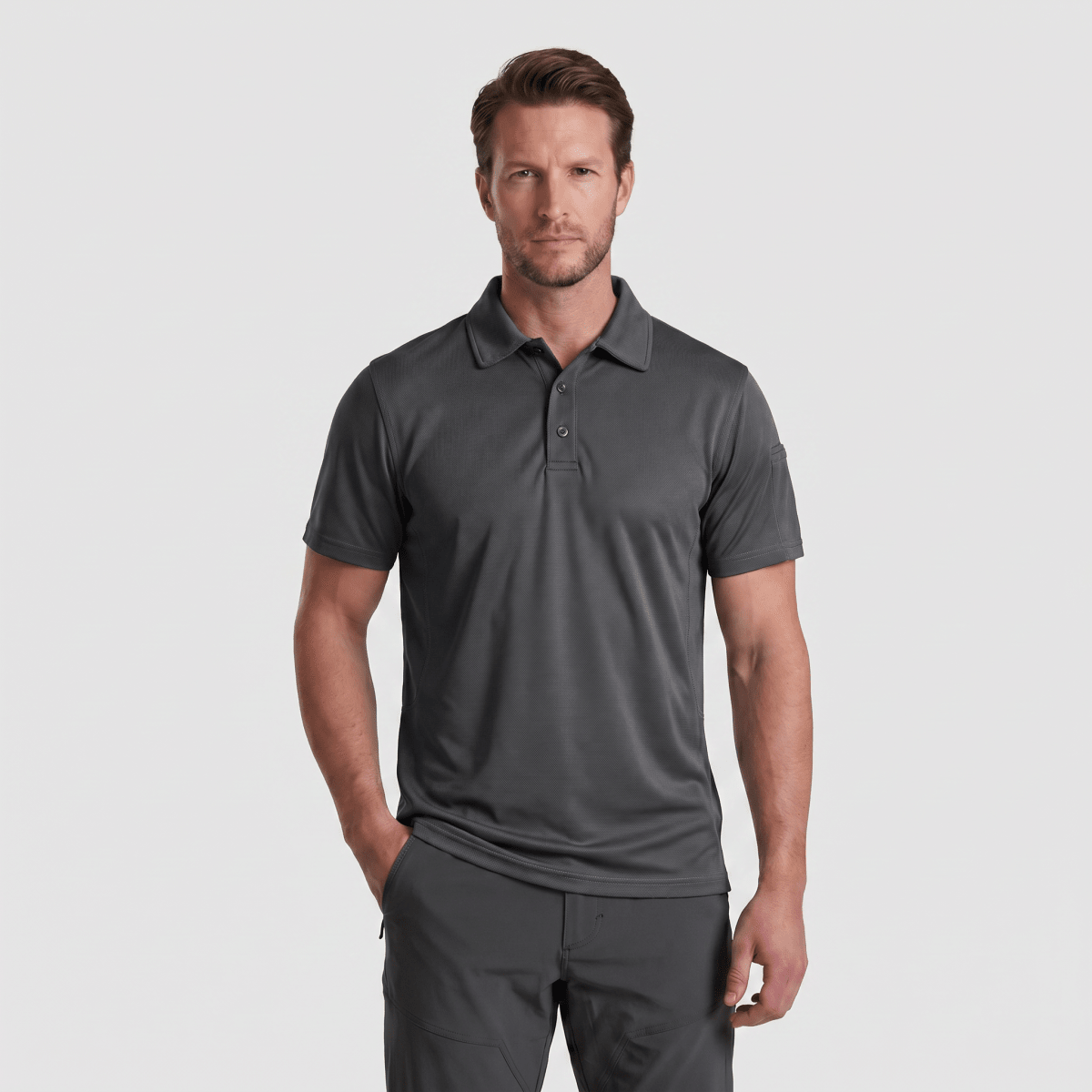 Quick Dry Tactical Polo Top Short Sleeve Shirt-Men's tops-Calvin Hart-Dark Grey-S-Calvin Hart