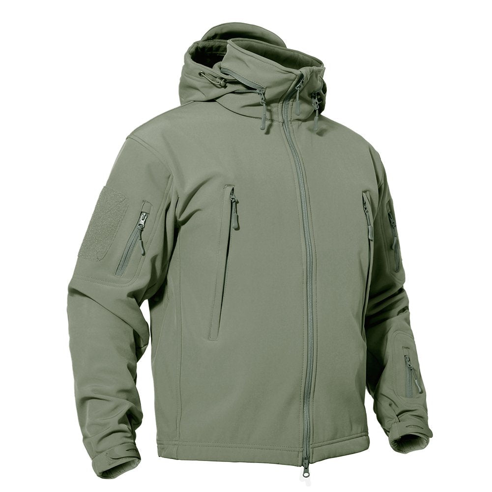 Men's Combat Airsoft Softshell Fleece Army Coat