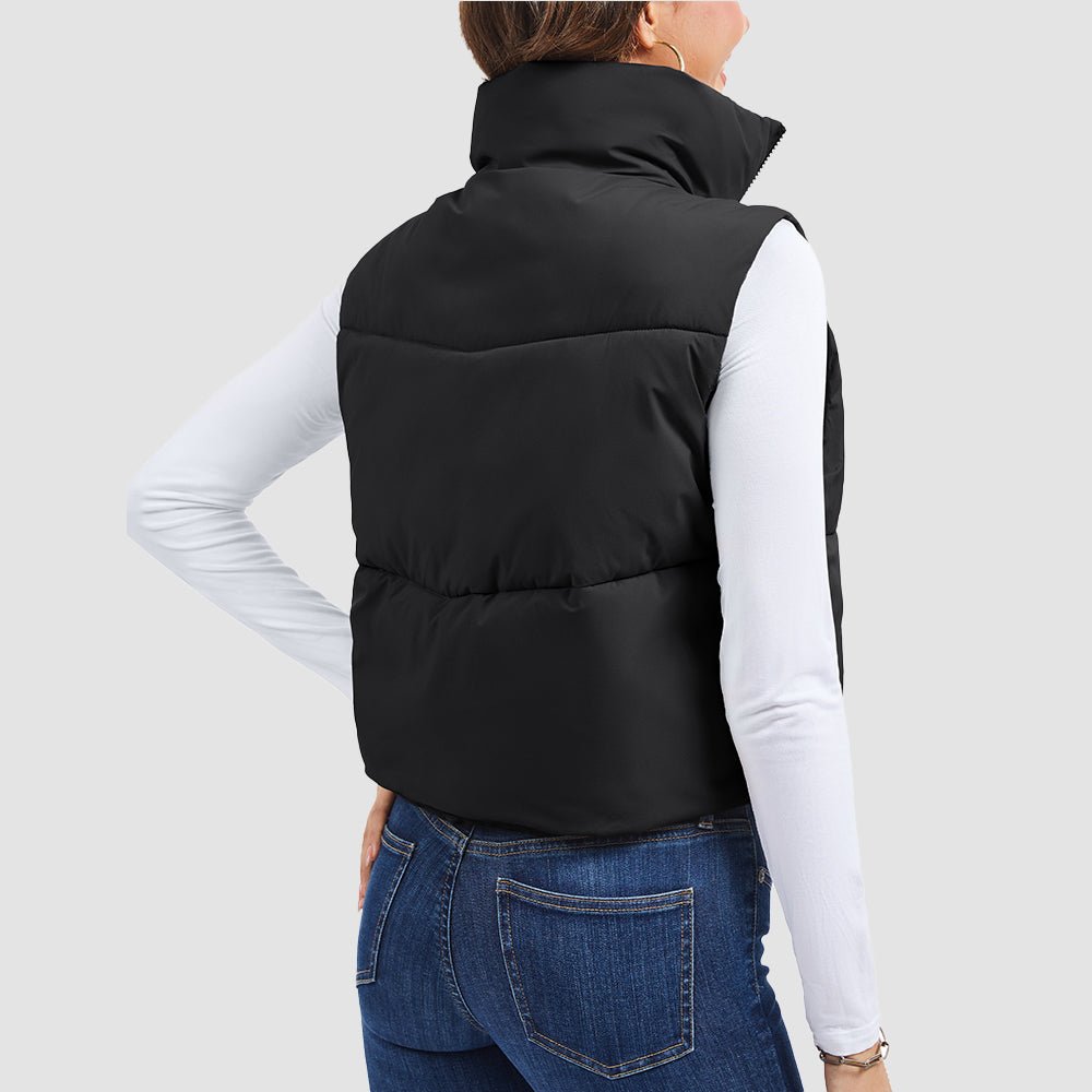 Women's Cropped Puffer Vest Lightweight Winter Outerwear