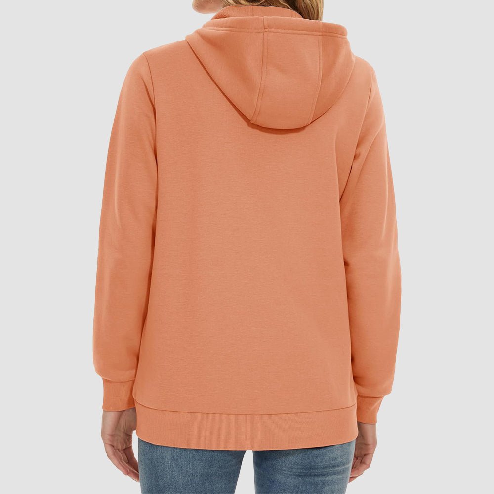 Women's Fleece Jacket - Full Zip, Hood & Pockets