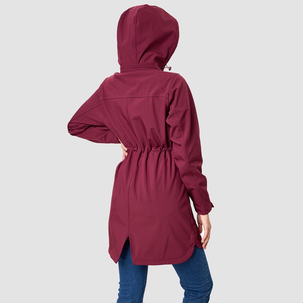 Women's Fleece Lined Jacket Hooded Warm Winter Coat