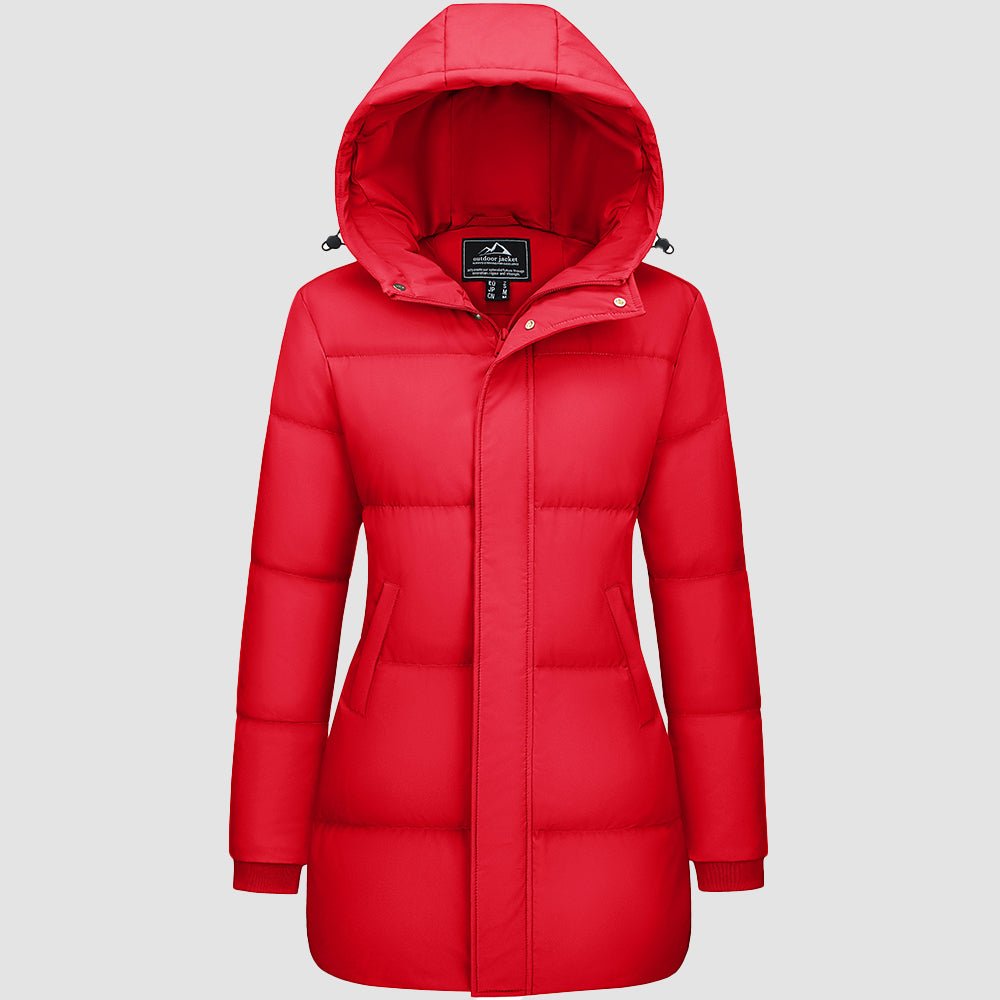 Women's Long Down Parka Waterproof Hooded Winter Puffer Coat