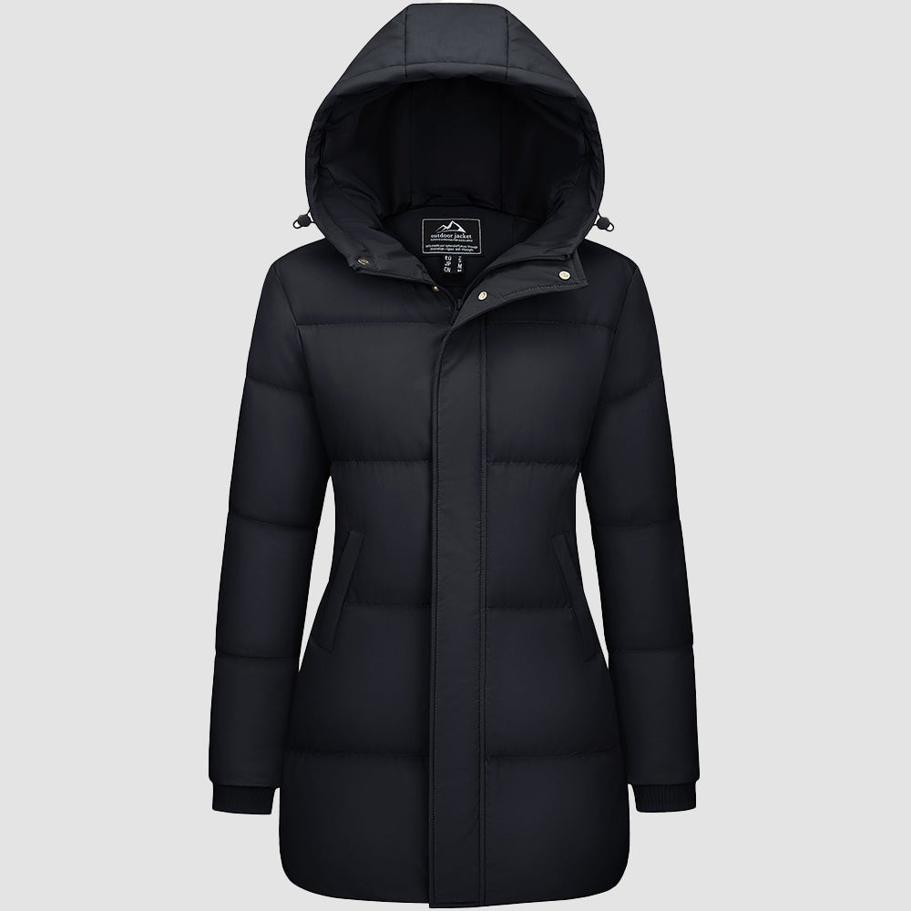 Women's Long Down Parka Waterproof Hooded Winter Puffer Coat