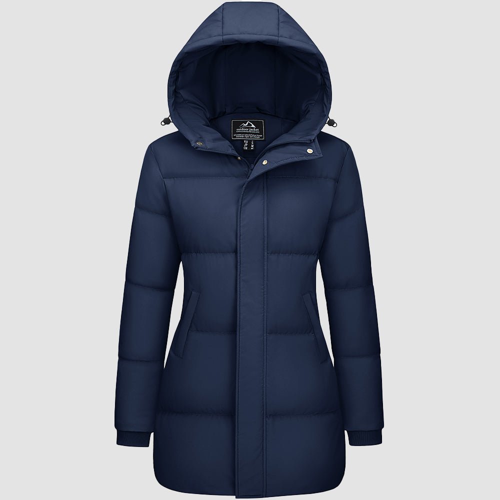Women's Long Down Parka Waterproof Hooded Winter Puffer Coat