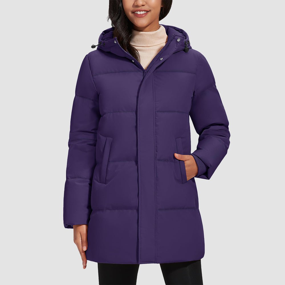 Women's Long Down Parka Waterproof Hooded Winter Puffer Coat